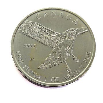 Canada. 5 Dollars 2015 - Red-tailed Hawk