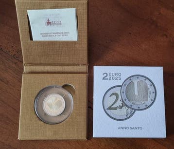 Vaticaan. 2 Euro 2025 Anno Santo Proof (Zonder, Postzegels en Munten