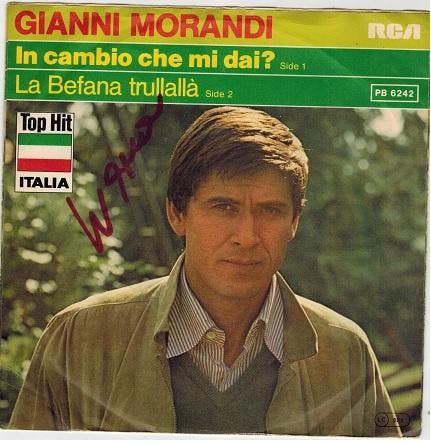 Single vinyl / 7 inch - Gianni Morandi - In Cambio Che Mi..., Cd's en Dvd's, Vinyl Singles, Zo goed als nieuw, 7 inch, Pop, Verzenden