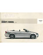 2006 VOLVO C70 CABRIOLET INSTRUCTIEBOEKJE ENGELS (USA)