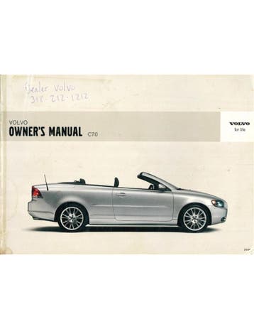 2006 VOLVO C70 CABRIOLET INSTRUCTIEBOEKJE ENGELS (USA), Auto diversen