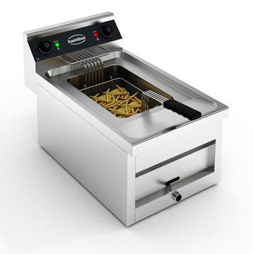 Combisteel Friteuse | Elektrisch | 12L | 400v | Aftapkraan |, Ophalen of Verzenden, Nieuw in verpakking
