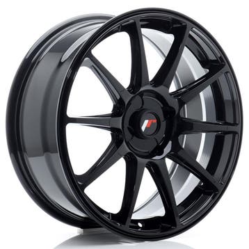 JR-Wheels JR11 Velgen 18 Inch 7.5J ET40 4x108 Gloss Black, Ophalen of Verzenden, Nieuw, 18 inch