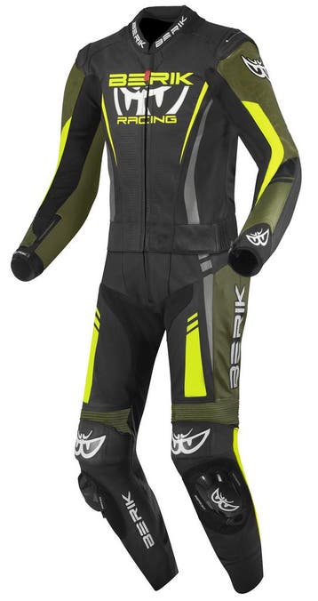 Berik Absolute GP2 Zwart Groen Neon Geel 2-Delig Motorpak, Nieuw met kaartje, Berik, Heren, Combipak