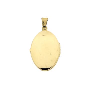 Vintage gouden medaillon hanger; Floraal ontwerp, Ophalen of Verzenden, Gebruikt, Goud, Overige merken