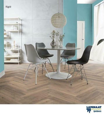 Visgraat Pvc Click Natuur Eik 6mm met ondervloer 7 X Kleuren, Ophalen, 75 m² of meer, Grijs, Nieuw