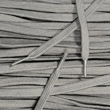 Katoenen veters - Grijs • 120  cm x 8 mm, Ophalen of Verzenden, Nieuw