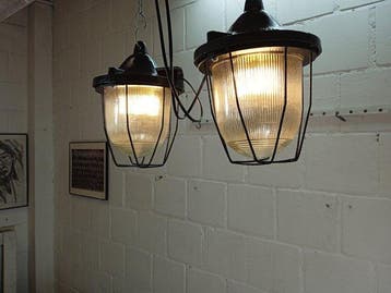 Plafondlamp (2) - Vintage industriële bunker-hanglampen -