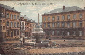 België - STAVELOT - Prachtige partij van 100 postkaarten,, Verzamelen, Gelopen