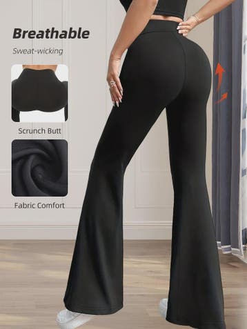 Dames Flare Broek Hoge Taille Zwart - Stijlvol & Comfortabel, Verzenden, Nieuw