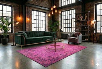 Roze vintage - Vloerkleed - 280 cm - 175 cm - met, Nieuw