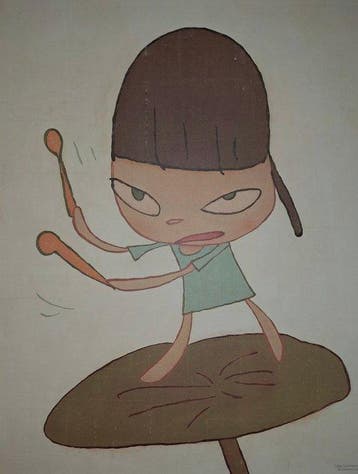 Yoshitomo Nara (1959) - Marching on a Butterbur Leaf