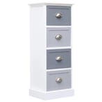 vidaXL Bijzetkast 35x30x90 cm paulowniahout, Verzenden, Nieuw
