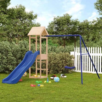 vidaXL Speelhuis massief grenenhout, Kinderen en Baby's, Speelgoed | Buiten | Speeltoestellen, Verzenden, Nieuw