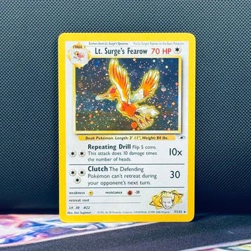 Pokémon Card - LT. SURGES FEAROW HOLO 7 - Pokémon, Nieuw