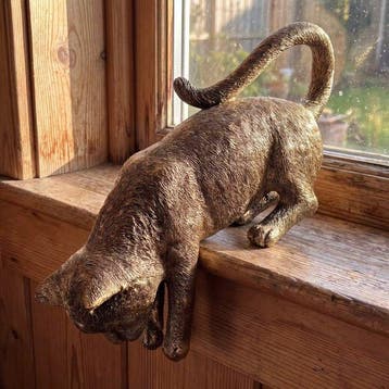 Beeld, Prachtig gedetailleerde kat 40 cm - 40 cm - Hars