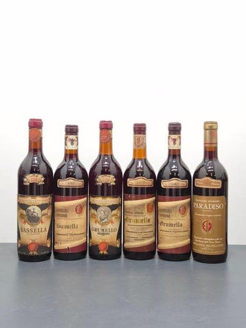 1964 ,1982 Sassella, 1964, 1973, 1982 Grumello, 1971 Riserva, Nieuw
