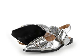 Shoecolate Slingbacks in maat 38 Zilver, Shoecolate, Overige kleuren, Verzenden, Zo goed als nieuw