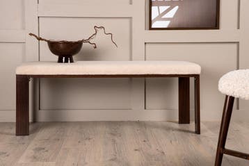 Bankje - Siwert - Beige - Teddy - Jörn, Verzenden, Nieuw