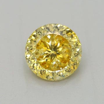 1 pcs Diamant (Natuurlijk gekleurd) - 0.72 ct - Rond - Fancy, Nieuw