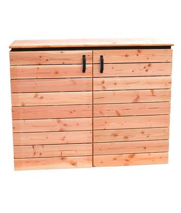 Douglas Containerkast Dubbel op Zwart Frame, Onbehandeld,, Tuin en Terras, Nieuw
