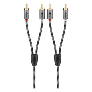 Tulp kabel | 2x tulp naar 2x tulp | M  M | Goobay | 3 meter, Audio, Tv en Foto, Audiokabels en Televisiekabels, Nieuw, Verzenden