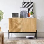 Dressoir met 2 Deuren en 3 Lades –Modern Sideboard 140×40×75, Verzenden, Nieuw