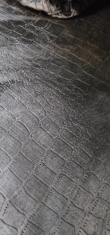 Hoekbank Zwart Croco Velvet - Professioneel Gereinigd, Ophalen of Verzenden, Nieuw