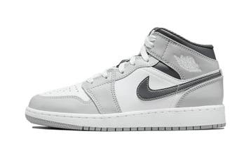 Air Jordan 1 Mid Light Smoke Grey Anthracite (GS), Nieuw