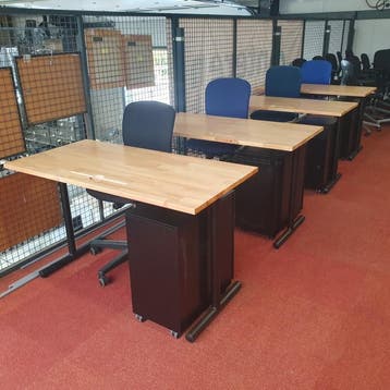 Complete werkplek bureau + bureaustoel + ladekast, Werkplek, Gebruikt, Inrichting