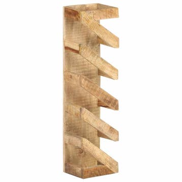 vidaXL Wijnrek voor 5 flessen massief mangohout, Huis en Inrichting, Woonaccessoires | Wijnrekken, Verzenden, Nieuw