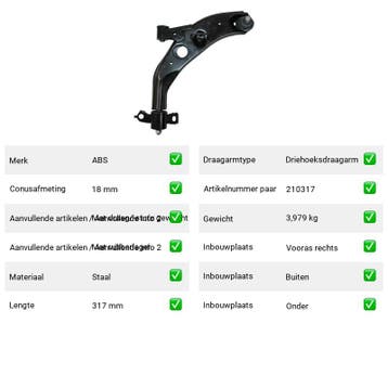 Draagarm Mazda MX-6 2.0 (GE) Van 1992-02 tot 1997-02 - Autop, Verzenden, Nieuw, Mazda