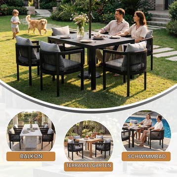 Tuinstoelen - Weerbestendig - Met armleuning - Set van 2 - G, Verzenden, Zo goed als nieuw