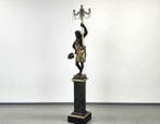 Venezianische Schule - Candelabra vloerlamp - Brons, Glas,