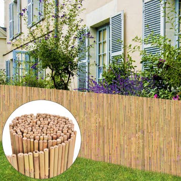 vidaXL Scherm 300x100 cm bamboe, Verzenden, Nieuw, Hout, 1 tot 2 meter