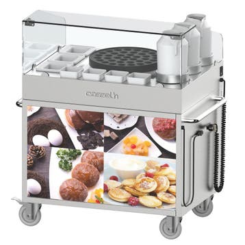 Poffertjes-Trolley | RVS | 1 Bakplaat (Ø400mm) | 2.7kW |, Verzenden, Nieuw in verpakking