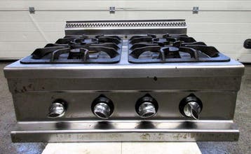 RVS Gasfornuis met 4 branders, B80 x D70 x H40cm, M-S0G870, Gebruikt
