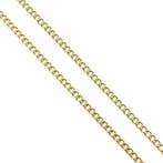 Gouden dunne gourmet schakelketting, Ophalen of Verzenden, Gebruikt, Overige kleuren, Goud