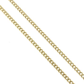 Gouden dunne gourmet schakelketting, Ophalen of Verzenden, Gebruikt, Goud, Goud