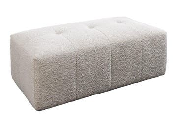 Bank ROYAL 120cm veerkern bouclé champagne beige - 44545, Huis en Inrichting, Banken | Bankstellen, Ophalen of Verzenden, Nieuw