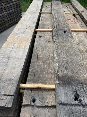 Eiken wagonplanken - 4,5 cm dik! - PAKKET VOORDEEL!, Gebruikt, Eiken, Plank