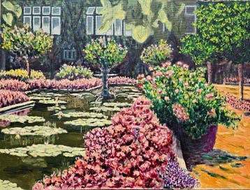 Catalan School (XX) - NO RESERVE - Garden Pond with Water