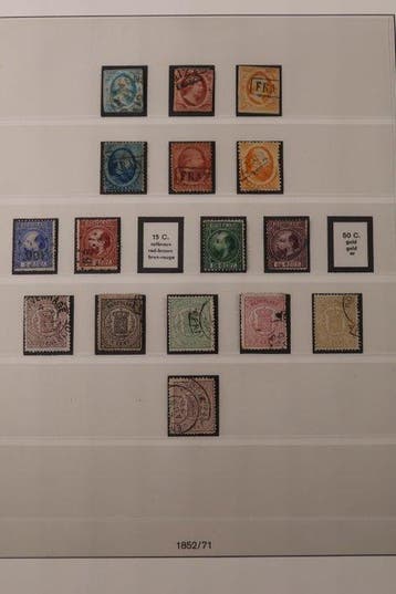 Nederland 1852/1945 - Gevorderde collectie in Lindner, Gestempeld