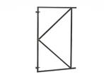 Stalen Poortframe Verstelbaar Vuurverzinkt 90 x 155 cm Zwart, Nieuw