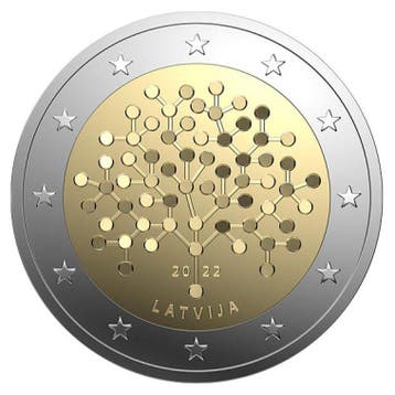 Letland 2 Euro Financiële Vaardigheid 2022, Postzegels en Munten, Munten | Europa | Euromunten, Verzenden