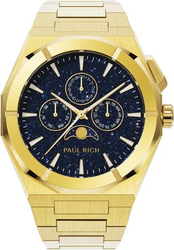 Paul Rich Moonphase Star Dust II Gold MOON02 horloge, Sieraden, Tassen en Uiterlijk, Horloges | Heren, Overige merken, Staal, Verzenden