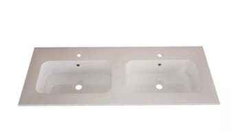 Gliss Design Wastafel Asia Glans Wit 120cm Dubbele wasbak 2, Ophalen of Verzenden, Nieuw, Bad