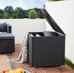 Polyrotan kussenbox Zwart 318L (Schuurtjes-Rekken), Verzenden, Nieuw