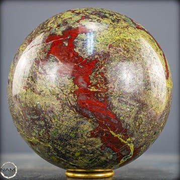 Zeldzame natuurlijke drakenbloedjaspis Sphere- 4736.15 g