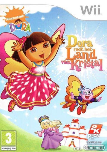Wii Dora Redt het Land van Kristal, Verzenden, Zo goed als nieuw